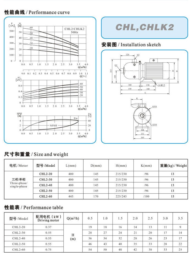 不銹鋼多級離心泵