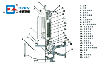屏蔽泵的結(jié)構(gòu)圖