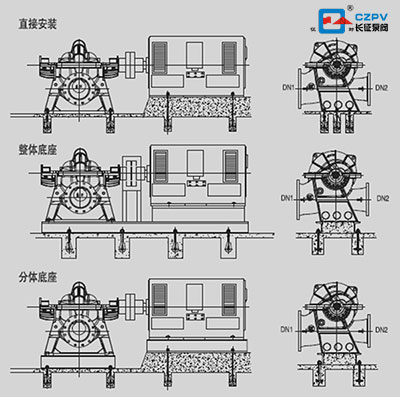 節(jié)能中開泵安裝圖