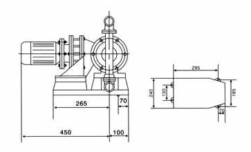 電動隔膜泵安裝尺寸圖